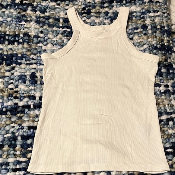 H&M Tops - H&M White Ribbed Tank Top Small